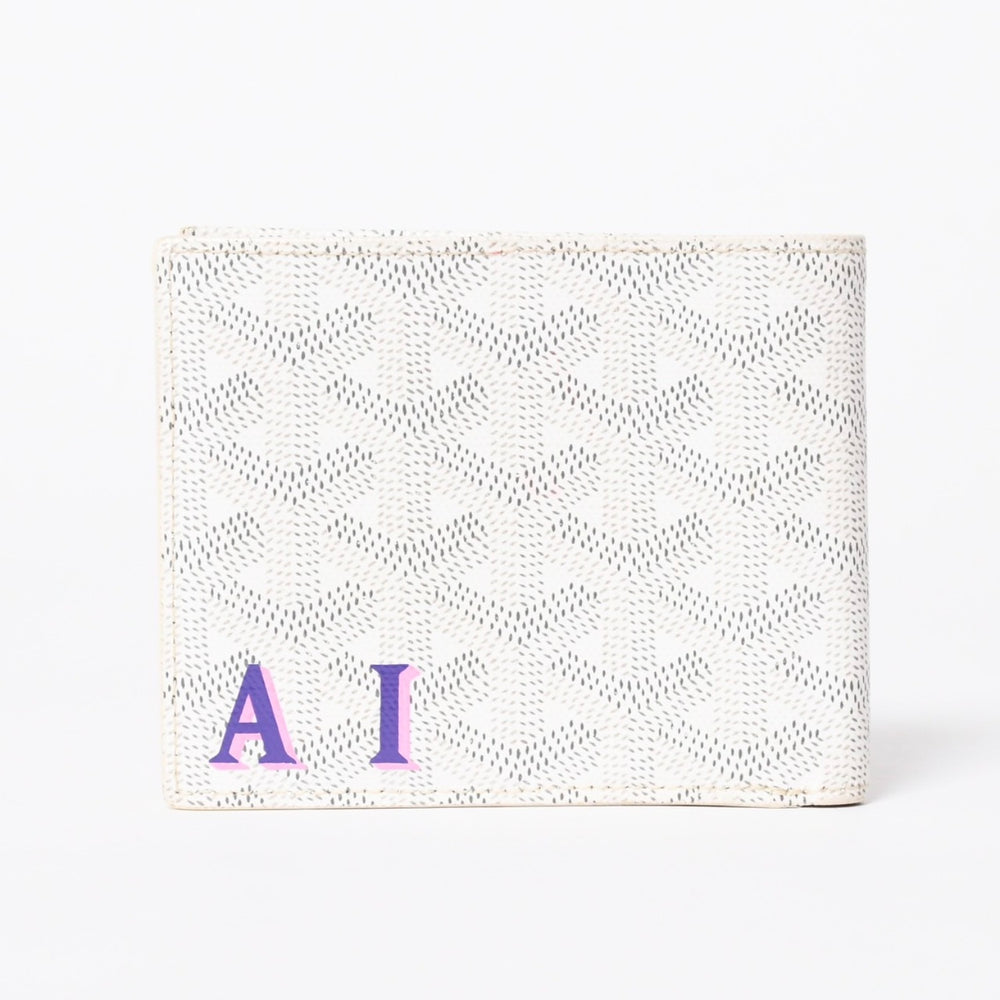極美品 GOYARD ゴヤール ヴィクトワール ウォレット 二つ折り財布 VICTO8PMLTY50CL50X PVC レザー ホワイト 中古 4a006571