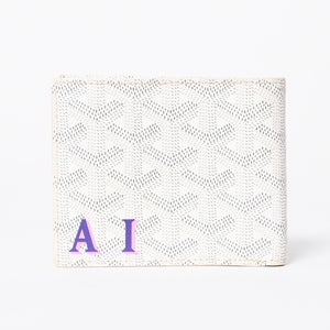 極美品 GOYARD ゴヤール ヴィクトワール ウォレット 二つ折り財布 VICTO8PMLTY50CL50X PVC レザー ホワイト 中古 4a006571