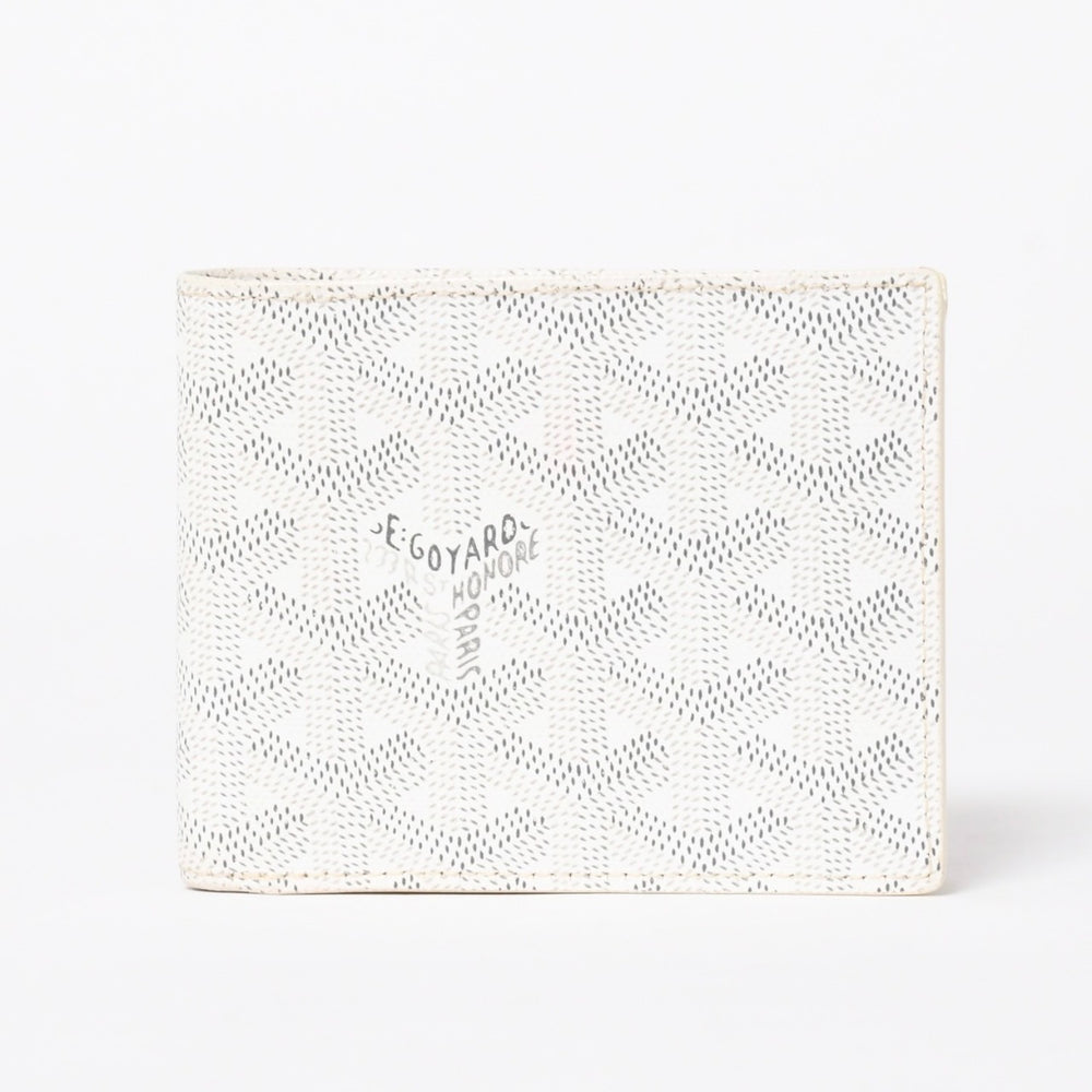極美品 GOYARD ゴヤール ヴィクトワール ウォレット 二つ折り財布 VICTO8PMLTY50CL50X PVC レザー ホワイト 中古 4a006571