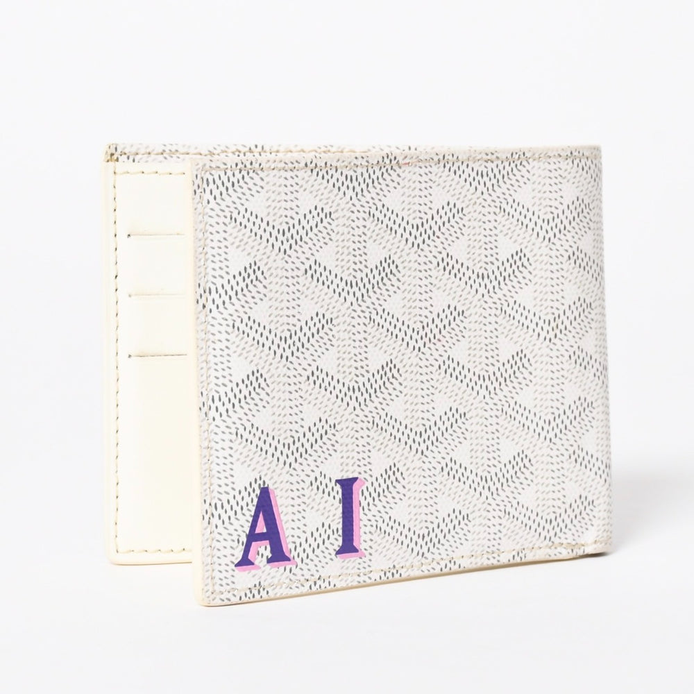 極美品 GOYARD ゴヤール ヴィクトワール ウォレット 二つ折り財布 VICTO8PMLTY50CL50X PVC レザー ホワイト 中古 4a006571