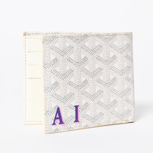 極美品 GOYARD ゴヤール ヴィクトワール ウォレット 二つ折り財布 VICTO8PMLTY50CL50X PVC レザー ホワイト 中古 4a006571