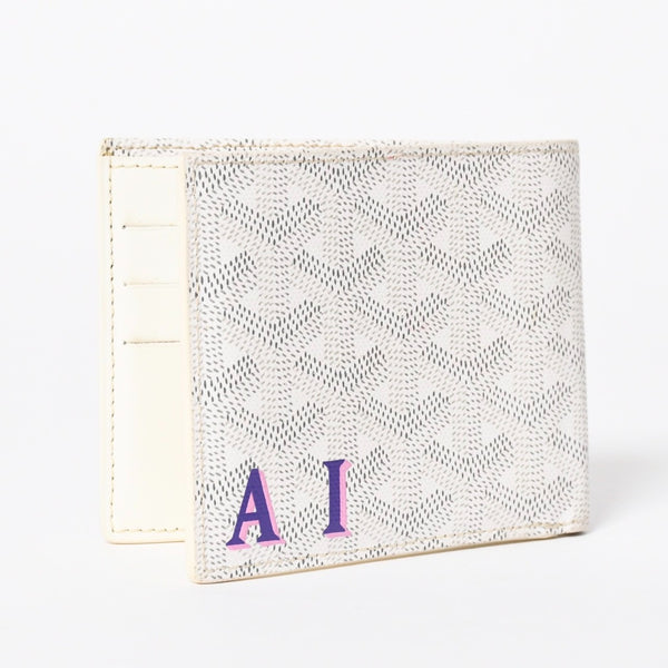 極美品 GOYARD ゴヤール ヴィクトワール ウォレット 二つ折り財布 VICTO8PMLTY50CL50X PVC レザー ホワイト 中古 4a006571