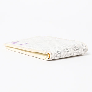 極美品 GOYARD ゴヤール ヴィクトワール ウォレット 二つ折り財布 VICTO8PMLTY50CL50X PVC レザー ホワイト 中古 4a006571