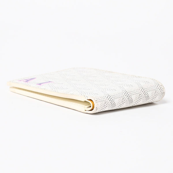 極美品 GOYARD ゴヤール ヴィクトワール ウォレット 二つ折り財布 VICTO8PMLTY50CL50X PVC レザー ホワイト 中古 4a006571