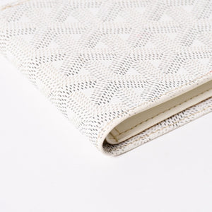 極美品 GOYARD ゴヤール ヴィクトワール ウォレット 二つ折り財布 VICTO8PMLTY50CL50X PVC レザー ホワイト 中古 4a006571