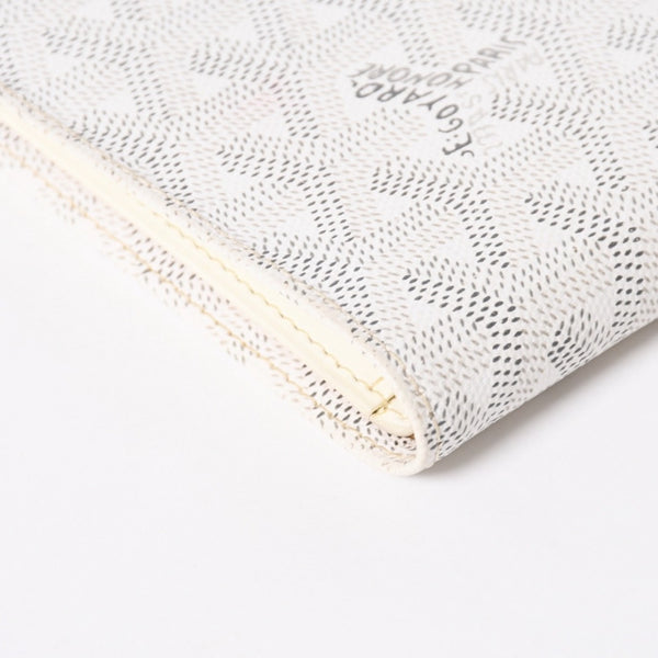 極美品 GOYARD ゴヤール ヴィクトワール ウォレット 二つ折り財布 VICTO8PMLTY50CL50X PVC レザー ホワイト 中古 4a006571