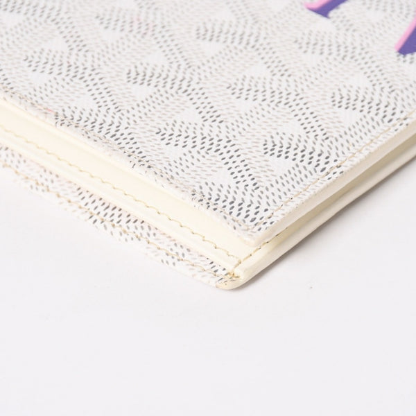 極美品 GOYARD ゴヤール ヴィクトワール ウォレット 二つ折り財布 VICTO8PMLTY50CL50X PVC レザー ホワイト 中古 4a006571