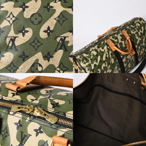 極美品 LOUIS VUITTON ルイヴィトン ×村上隆 キーポルバンドリエール55 モノグラムモフラージュ M95774 ゴールド金具 中古 4a006335