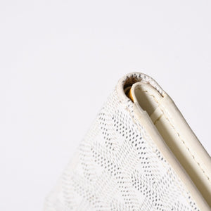 極美品 GOYARD ゴヤール ヴィクトワール ウォレット 二つ折り財布 VICTO8PMLTY50CL50X PVC レザー ホワイト 中古 4a006571