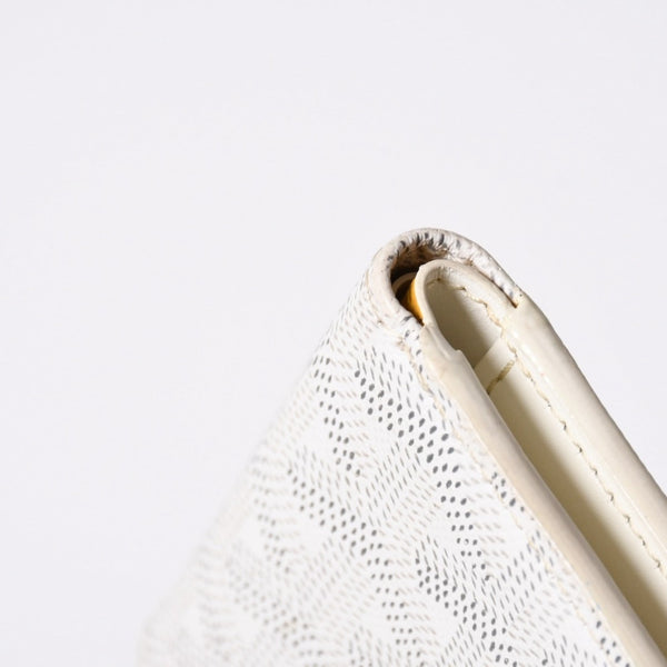 極美品 GOYARD ゴヤール ヴィクトワール ウォレット 二つ折り財布 VICTO8PMLTY50CL50X PVC レザー ホワイト 中古 4a006571