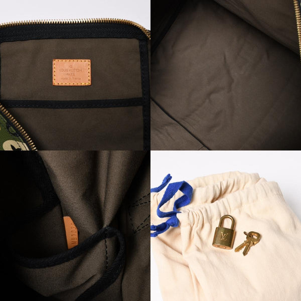 極美品 LOUIS VUITTON ルイヴィトン ×村上隆 キーポルバンドリエール55 モノグラムモフラージュ M95774 ゴールド金具 中古 4a006335