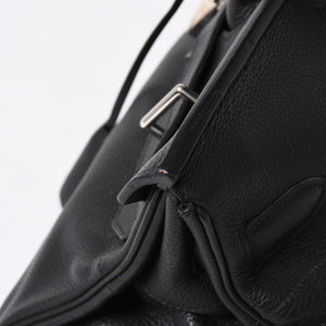 極美品 HERMES エルメス ショルダーバーキン トリヨンクレマンス ◻︎L刻印 ゴルチェ期 ブラック シルバー金具 中古 4a006327