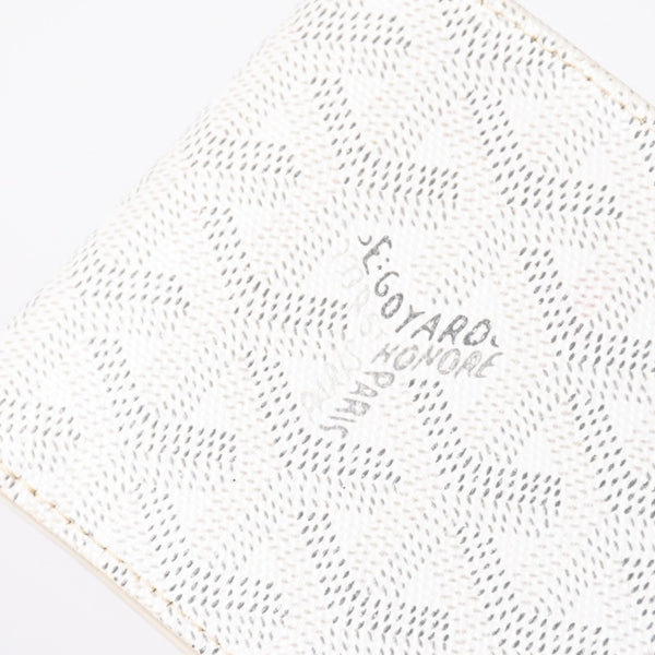 極美品 GOYARD ゴヤール ヴィクトワール ウォレット 二つ折り財布 VICTO8PMLTY50CL50X PVC レザー ホワイト 中古 4a006571