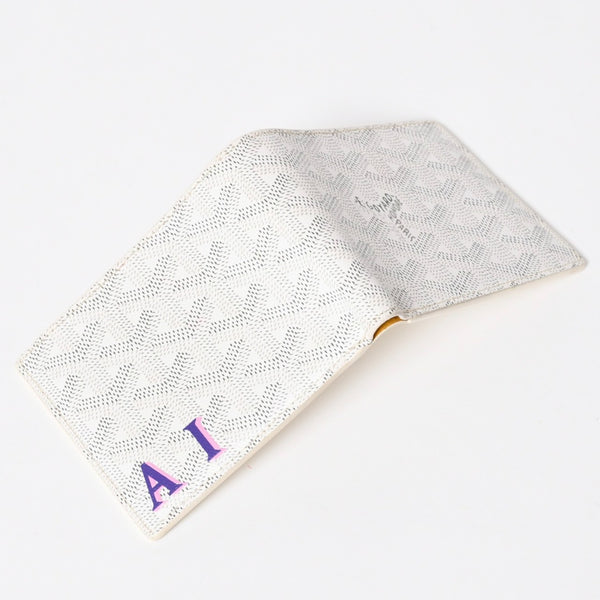 極美品 GOYARD ゴヤール ヴィクトワール ウォレット 二つ折り財布 VICTO8PMLTY50CL50X PVC レザー ホワイト 中古 4a006571