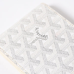 極美品 GOYARD ゴヤール ヴィクトワール ウォレット 二つ折り財布 VICTO8PMLTY50CL50X PVC レザー ホワイト 中古 4a006571