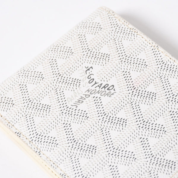 極美品 GOYARD ゴヤール ヴィクトワール ウォレット 二つ折り財布 VICTO8PMLTY50CL50X PVC レザー ホワイト 中古 4a006571