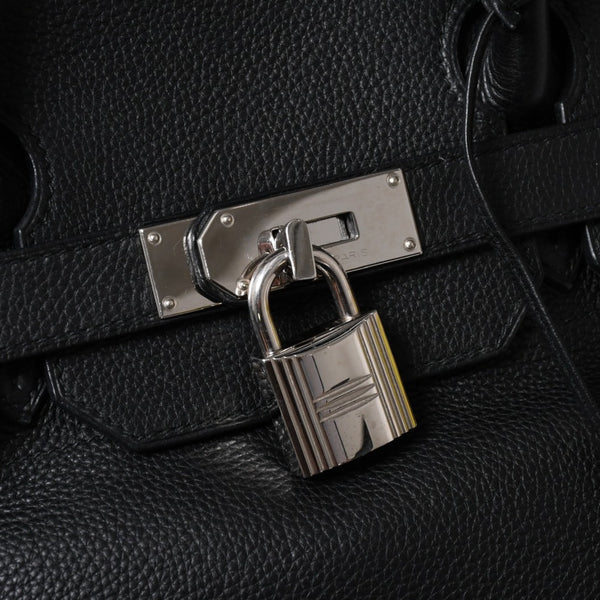 極美品 HERMES エルメス ショルダーバーキン トリヨンクレマンス ◻︎L刻印 ゴルチェ期 ブラック シルバー金具 中古 4a006327