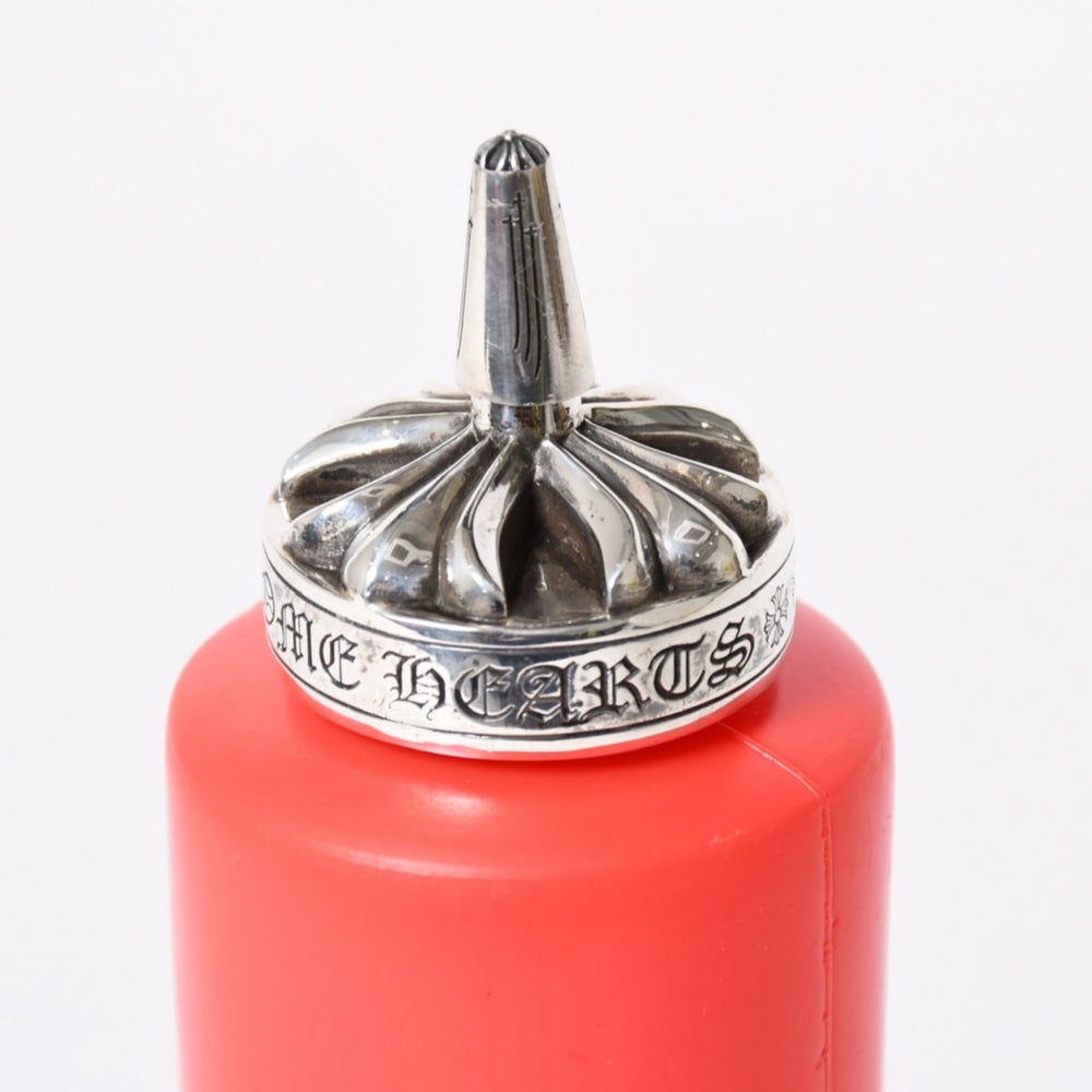 極美品 CHROME HEARTS クロムハーツ KETCHUP BOTTLE ケチャップ ボトル CHプラス レッド シルバー925 中古 4a006333