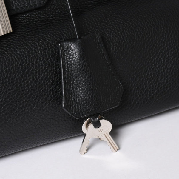 極美品 HERMES エルメス ショルダーバーキン トリヨンクレマンス ◻︎L刻印 ゴルチェ期 ブラック シルバー金具 中古 4a006327