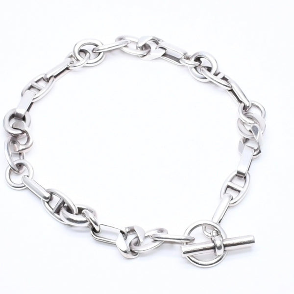 HERMES エルメス ネックレス アレア PM ネックレス 31コマ シルバー925 153g 美品 中古 4a006331