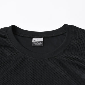 NIKE ナイキ メッシュ タンクトップ ノースリーブ ロゴ タイランド製 ポリエステル ブラック サイズL 美品 中古 4a006299