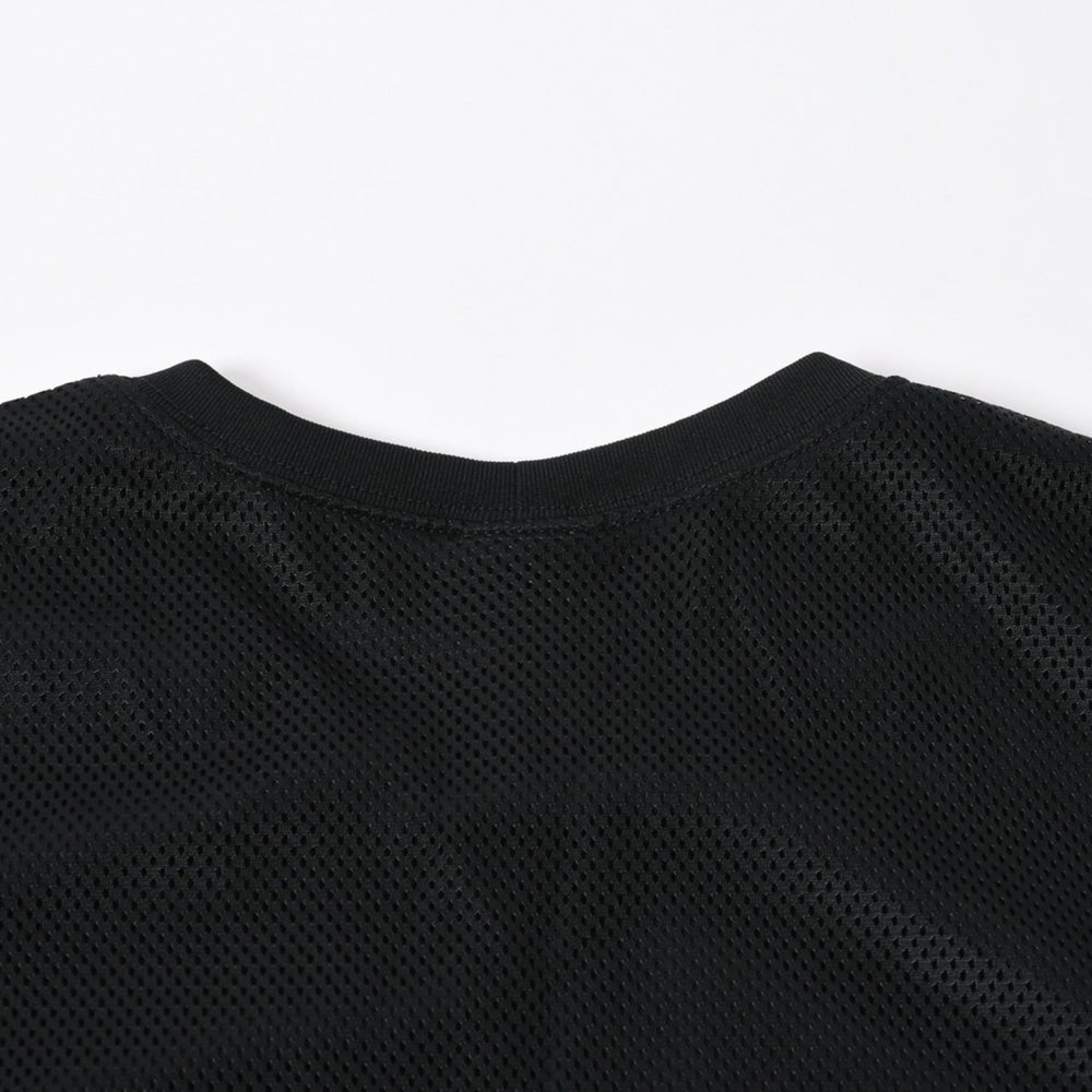 NIKE ナイキ メッシュ タンクトップ ノースリーブ ロゴ タイランド製 ポリエステル ブラック サイズL 美品 中古 4a006299