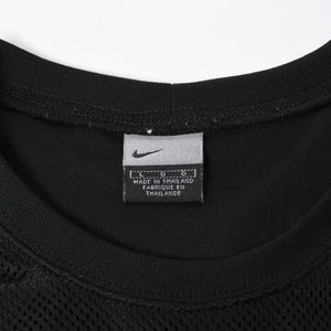 NIKE ナイキ メッシュ タンクトップ ノースリーブ ロゴ タイランド製 ポリエステル ブラック サイズL 美品 中古 4a006299