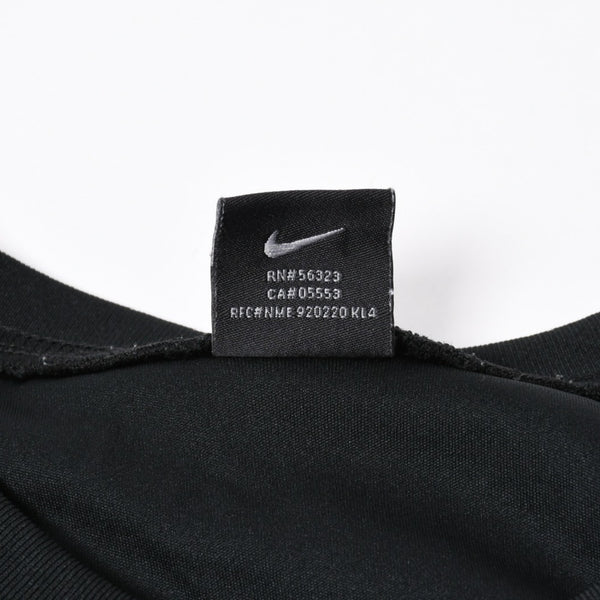 NIKE ナイキ メッシュ タンクトップ ノースリーブ ロゴ タイランド製 ポリエステル ブラック サイズL 美品 中古 4a006299
