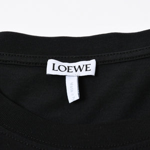 新品同様品 LOEWE ロエベ Tシャツ 半袖 クルーネック カットソー アナグラム 刺繍 コットン ブラック ホワイト サイズM 中古 4a006873