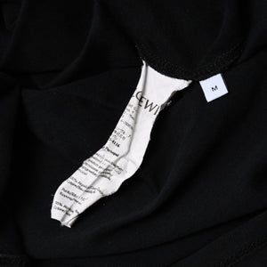 新品同様品 LOEWE ロエベ Tシャツ 半袖 クルーネック カットソー アナグラム 刺繍 コットン ブラック ホワイト サイズM 中古 4a006873