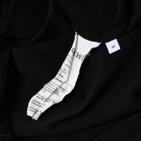 新品同様品 LOEWE ロエベ Tシャツ 半袖 クルーネック カットソー アナグラム 刺繍 コットン ブラック ホワイト サイズM 中古 4a006873