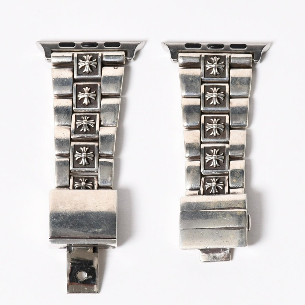 極美品 CHROME HEARTS クロムハーツ フラットアップル CHプラス ウィメンズ シルバーウォッチバンド 重量約101.66g アップルウォッチ 中古 4a006342