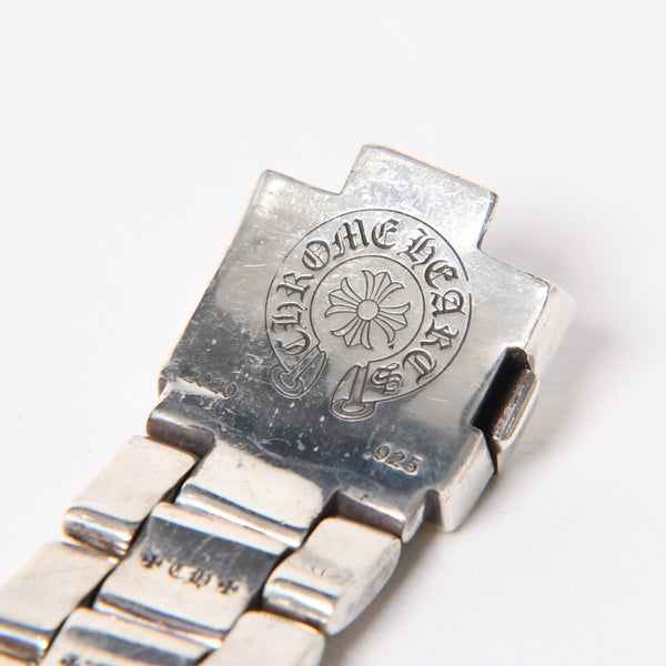 極美品 CHROME HEARTS クロムハーツ フラットアップル CHプラス ウィメンズ シルバーウォッチバンド 重量約101.66g アップルウォッチ 中古 4a006342