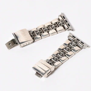 極美品 CHROME HEARTS クロムハーツ フラットアップル CHプラス ウィメンズ シルバーウォッチバンド 重量約101.66g アップルウォッチ 中古 4a006342