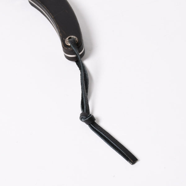 極美品 CHROME HEARTS クロムハーツ PIZZA CUTTER カトラリー ピザカッター ホースシュー CHプラス エボニーウッド ブラウン 中古 4a006336