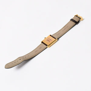 極美品 CARTIER カルティエ TANK LM VERMEIL マストタンク LM ヴェルメイユ 腕時計 1975713 GP レザー ボルドー文字盤 手巻き 中古 4a006044