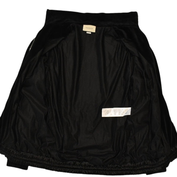 GUCCI グッチ オーバーサイズ ベロア ジャケット ブルゾン 2020SS ロゴ サイズ L ブラック 595533 美品 中古 4a006350