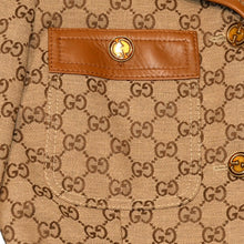 画像をギャラリービューアに読み込む, GUCCI グッチ ジャケット GGキャンバス GGボタン ジャケット ウェブストライプ アウター キャラメル ブラウン サイズ36 美品 中古 4a006347