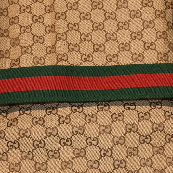 GUCCI グッチ ジャケット GGキャンバス GGボタン ジャケット ウェブストライプ アウター キャラメル ブラウン サイズ36 美品 中古 4a006347