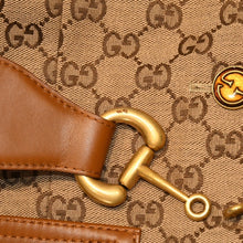 画像をギャラリービューアに読み込む, GUCCI グッチ ジャケット GGキャンバス GGボタン ジャケット ウェブストライプ アウター キャラメル ブラウン サイズ36 美品 中古 4a006347