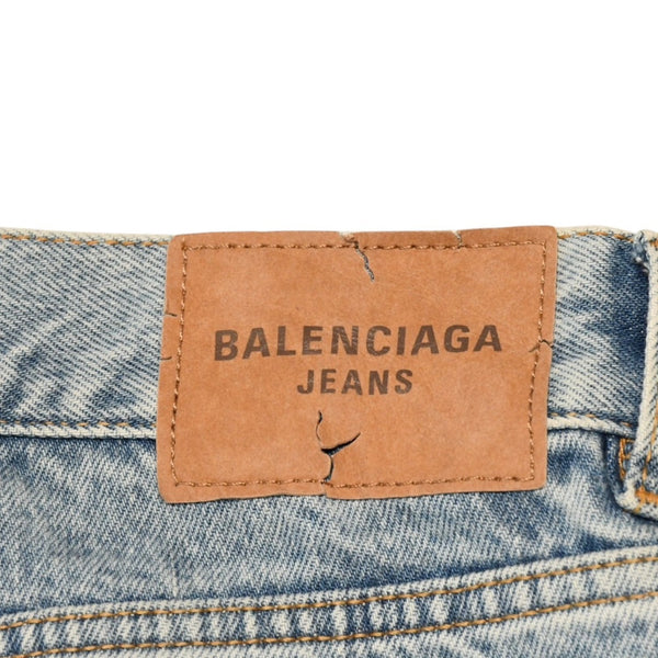 極美品 BALENCIGA バレンシアガ カットアップ バギー パンツ スカート デニムスカート ブルー サイズ40 中古 4a006359