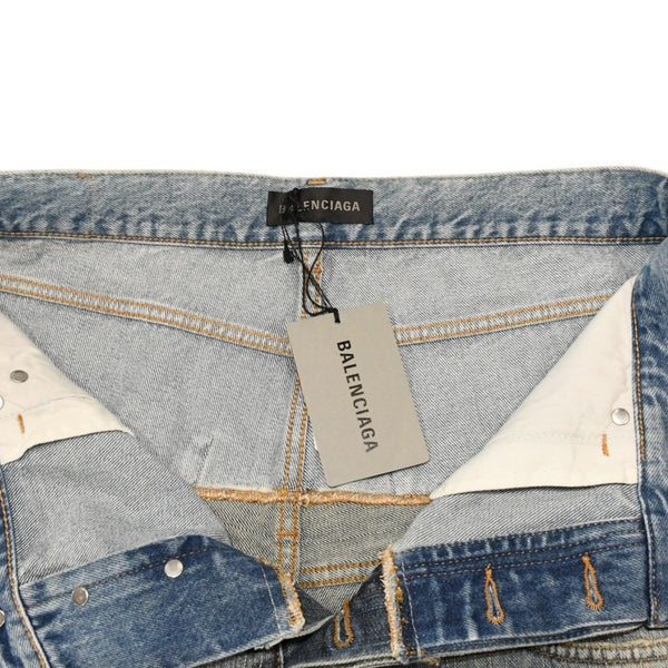 極美品 BALENCIGA バレンシアガ カットアップ バギー パンツ スカート デニムスカート ブルー サイズ40 中古 4a006359