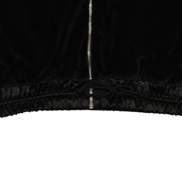 GUCCI グッチ オーバーサイズ ベロア ジャケット ブルゾン 2020SS ロゴ サイズ L ブラック 595533 美品 中古 4a006350