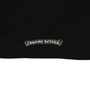 CHROME HEARTS クロムハーツ ホースシュー ヘアリー クロス ロングTシャツ キッズ コットン ブラック サイズ2T 美品 中古 4a006245