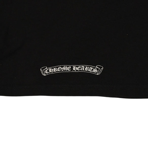 CHROME HEARTS クロムハーツ ホースシュー ヘアリー クロス ロングTシャツ キッズ コットン ブラック サイズ2T 美品 中古 4a006245