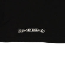 Load the image into the gallery viewer. CHROME HEARTS クロムハーツ ホースシュー ヘアリー クロス ロングTシャツ キッズ コットン ブラック サイズ2T 美品 中古 4a006245