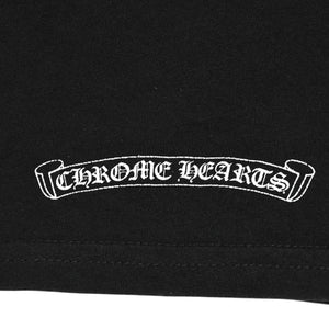 CHROME HEARTS クロムハーツ ホースシュー ヘアリー クロス ロングTシャツ キッズ コットン ブラック サイズ2T 美品 中古 4a006245