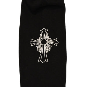 CHROME HEARTS クロムハーツ ホースシュー ヘアリー クロス ロングTシャツ キッズ コットン ブラック サイズ2T 美品 中古 4a006245