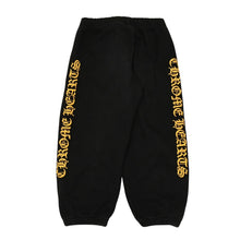 画像をギャラリービューアに読み込む, CHROME HEARTS クロムハーツ Side Logo Sweat Pants サイドロゴプリント スウェットパンツ ブラック イエロー サイズ4T 美品 中古 4a006246