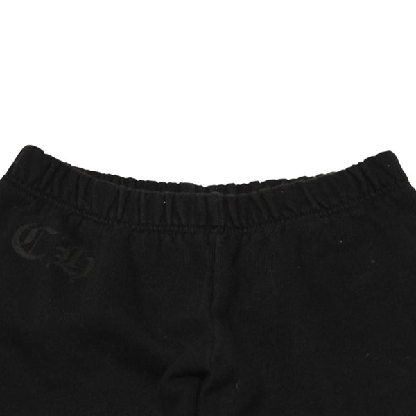 CHROME HEARTS クロムハーツ Side Logo Sweat Pants サイドロゴプリント スウェットパンツ ブラック イエロー サイズ4T 美品 中古 4a006246